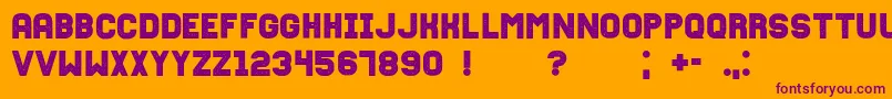 Fixationgrunged Font – Purple Fonts on Orange Background