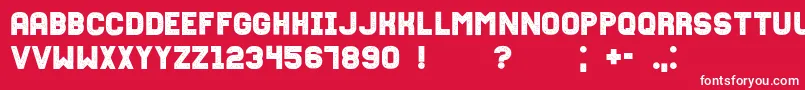 Fixationgrunged Font – White Fonts on Red Background