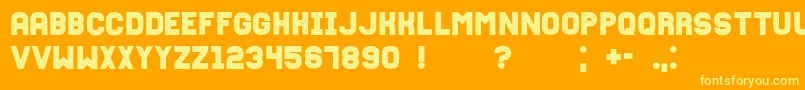 Fixationgrunged Font – Yellow Fonts on Orange Background