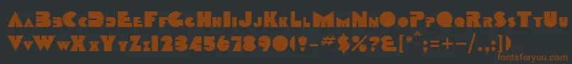 SammanRegular-fontti – ruskeat fontit mustalla taustalla