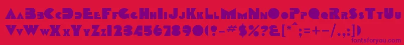 SammanRegular Font – Purple Fonts on Red Background