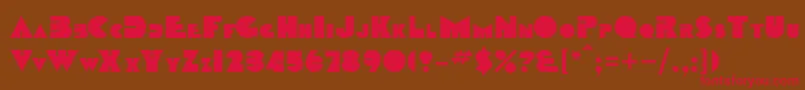 SammanRegular Font – Red Fonts on Brown Background
