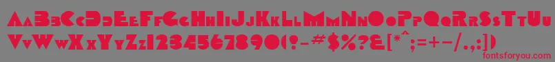 SammanRegular Font – Red Fonts on Gray Background