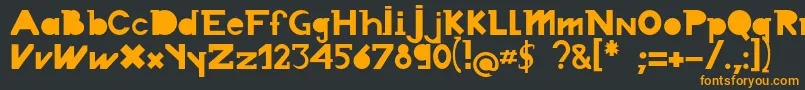 Chronodue Font – Orange Fonts on Black Background