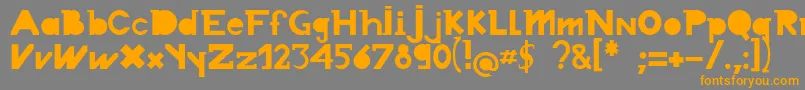 Chronodue Font – Orange Fonts on Gray Background