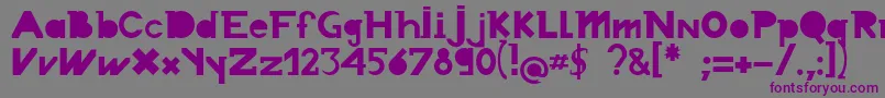 Chronodue Font – Purple Fonts on Gray Background