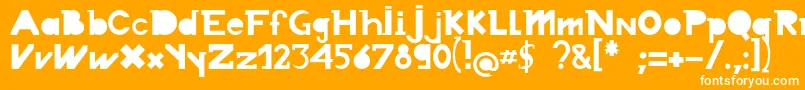 Chronodue Font – White Fonts on Orange Background