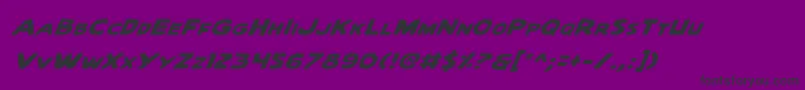 Quarti-Schriftart – Schwarze Schriften auf violettem Hintergrund