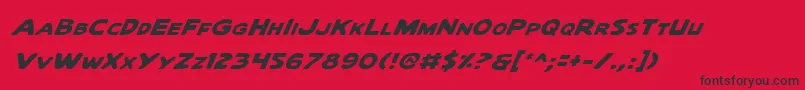 Quarti Font – Black Fonts on Red Background