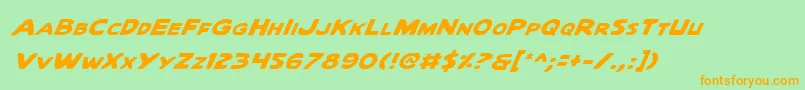 Quarti Font – Orange Fonts on Green Background