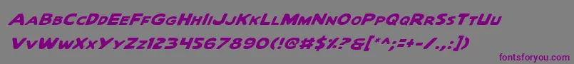 Quarti Font – Purple Fonts on Gray Background