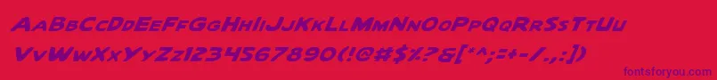 Quarti Font – Purple Fonts on Red Background