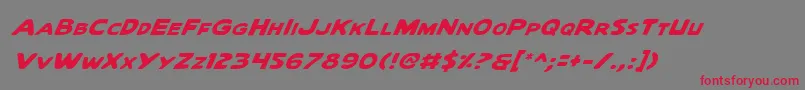 Quarti Font – Red Fonts on Gray Background