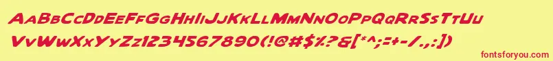 Quarti Font – Red Fonts on Yellow Background
