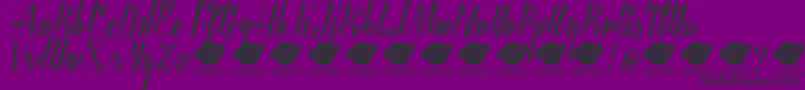 YantyscriptDemo Font – Black Fonts on Purple Background