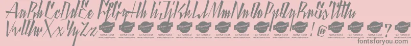 YantyscriptDemo Font – Gray Fonts on Pink Background