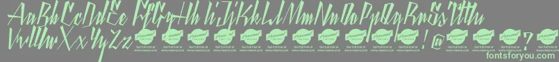 YantyscriptDemo Font – Green Fonts on Gray Background