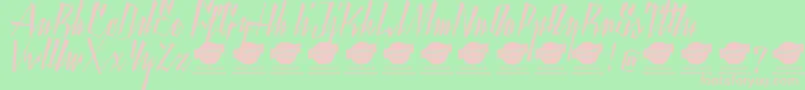 YantyscriptDemo Font – Pink Fonts on Green Background