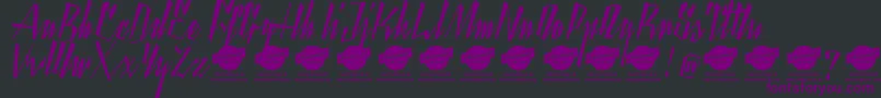 YantyscriptDemo Font – Purple Fonts on Black Background