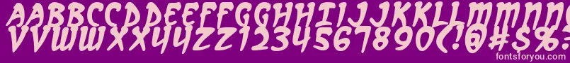 ArcanumB Font – Pink Fonts on Purple Background