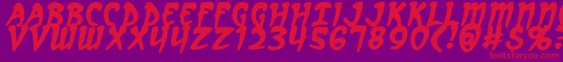 fuente ArcanumB – Fuentes Rojas Sobre Fondo Morado