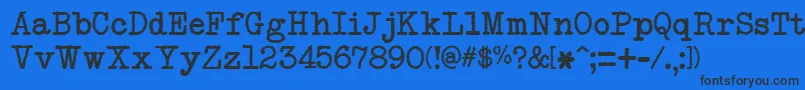 NeobulletinTrash-fontti – mustat fontit sinisellä taustalla