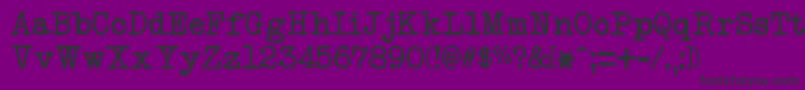 Шрифт NeobulletinTrash – чёрные шрифты на фиолетовом фоне