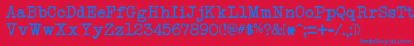 NeobulletinTrash Font – Blue Fonts on Red Background