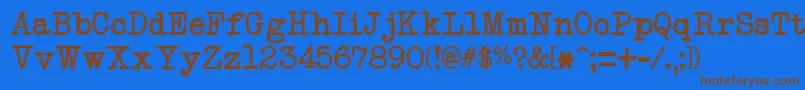 NeobulletinTrash Font – Brown Fonts on Blue Background