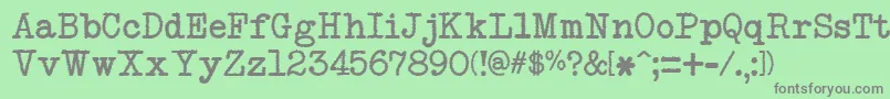 NeobulletinTrash Font – Gray Fonts on Green Background