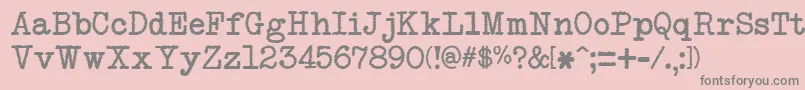 NeobulletinTrash Font – Gray Fonts on Pink Background