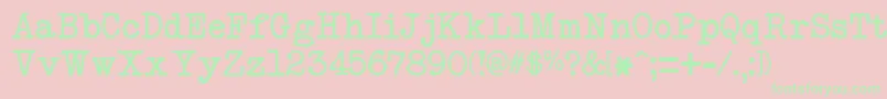 NeobulletinTrash Font – Green Fonts on Pink Background