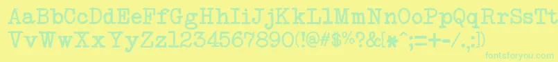 fuente NeobulletinTrash – Fuentes Verdes Sobre Fondo Amarillo