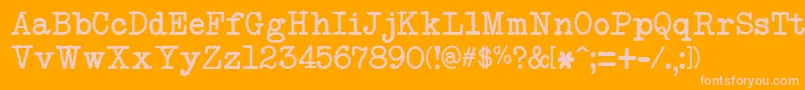 NeobulletinTrash Font – Pink Fonts on Orange Background