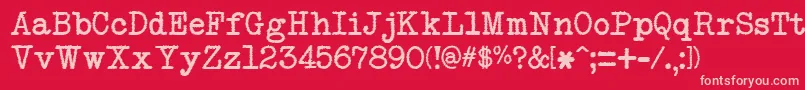 NeobulletinTrash Font – Pink Fonts on Red Background