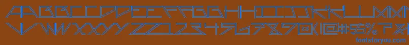 AsteriskDoubleline Font – Blue Fonts on Brown Background