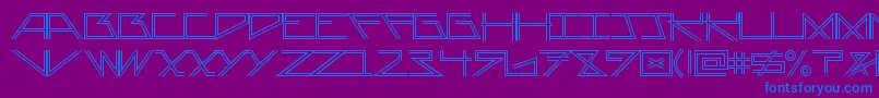 Шрифт AsteriskDoubleline – синие шрифты на фиолетовом фоне