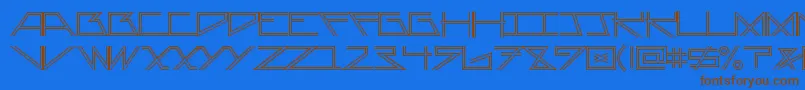 Шрифт AsteriskDoubleline – коричневые шрифты на синем фоне