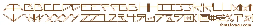Шрифт AsteriskDoubleline – коричневые шрифты на белом фоне
