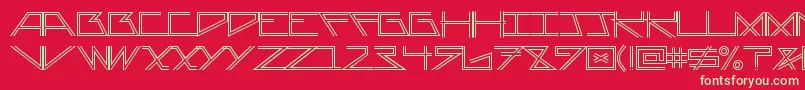 AsteriskDoubleline-fontti – vihreät fontit punaisella taustalla