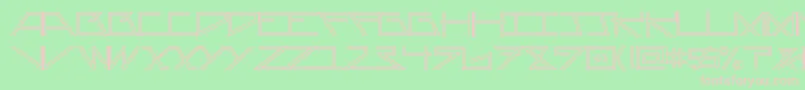 AsteriskDoubleline-fontti – vaaleanpunaiset fontit vihreällä taustalla