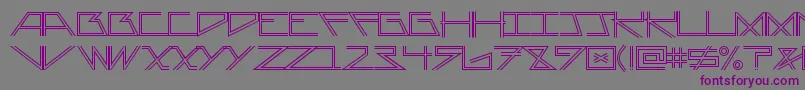 AsteriskDoubleline-fontti – violetit fontit harmaalla taustalla