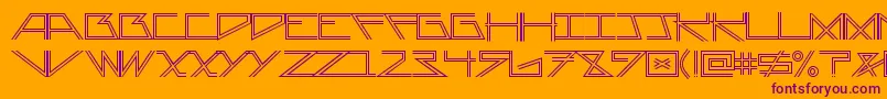 Шрифт AsteriskDoubleline – фиолетовые шрифты на оранжевом фоне