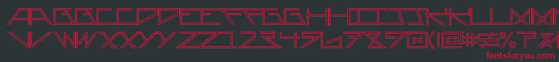 AsteriskDoubleline Font – Red Fonts on Black Background
