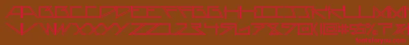 AsteriskDoubleline Font – Red Fonts on Brown Background