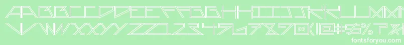 フォントAsteriskDoubleline – 緑の背景に白い文字