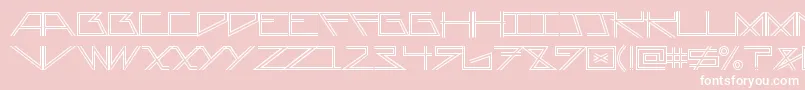 AsteriskDoubleline-fontti – valkoiset fontit vaaleanpunaisella taustalla