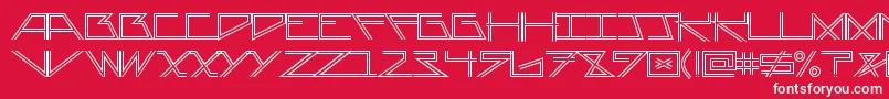 AsteriskDoubleline Font – White Fonts on Red Background