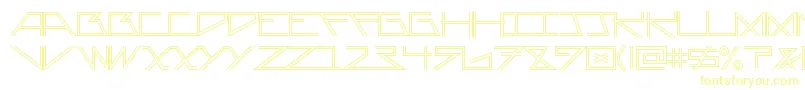 Шрифт AsteriskDoubleline – жёлтые шрифты