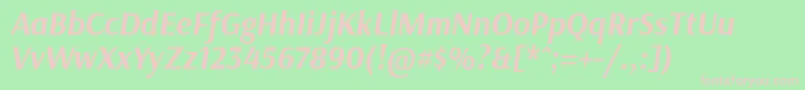 ArsenalBolditalic Font – Pink Fonts on Green Background